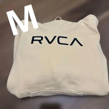 RVCA 옅은 오렌지 후드 부착 후드티 M
