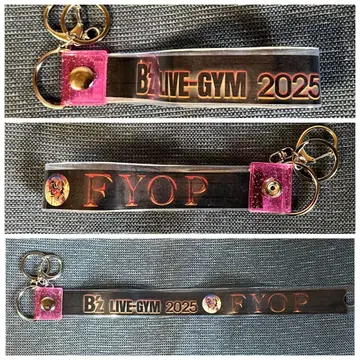 B'z FYOP 2025 라이브 은색 테이프 복숭아색 키링