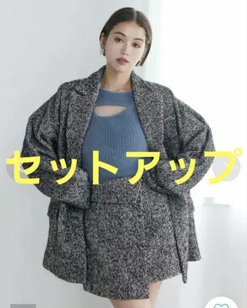 무루아 트위드 오버 테일러드 자켓 트위드 큐롯 셋업