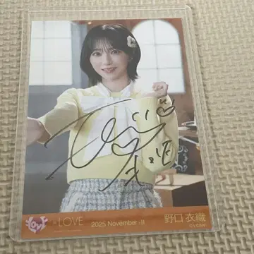 노구치 이오리 친필 브로마이드 나뭇잎 사이로 비치는 햇살 메조포르테 츄