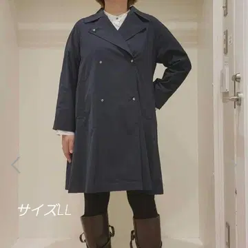 모토마치 제라르 발수 & 경량 스트레치 코트 LL 블랙 네이비