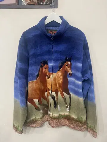 트레일 크레스트 말 프린트 플리스 자켓