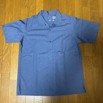 야마토미치 메리노울 셔츠 남성용 L 블루 그레이