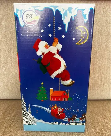 크리스마스 장식 산타클로스 로프 전동 인형 장식 음악 포함