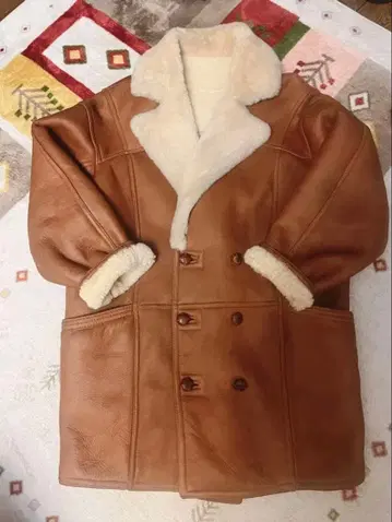 남성용 US SHEEPSKIN 천연 가죽 무스탕 코트