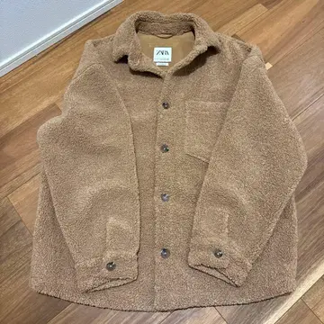 ZARA 보아 자켓 L-XL 베이지