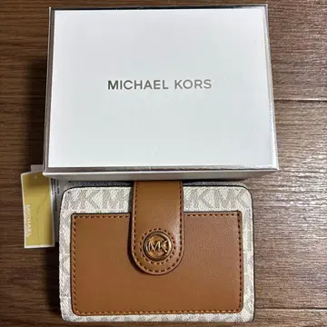 미사용 새상품 MICHAEL KORS 접이식 지갑 브라운