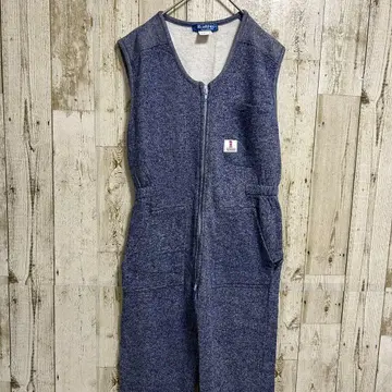 ROUNDONI 작업복 오버롤 집업 네이비 S