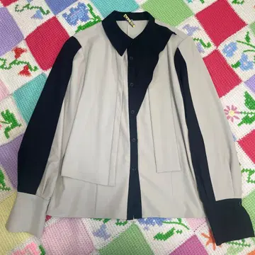 [ 클리닝 완료 ] *UNITEDTOKYO *긴팔 블라우스 비대칭 일본제