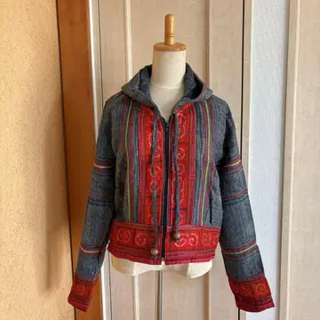 몽족 자수와 바틱 후드티 안감 없음 M 사이즈 새상품