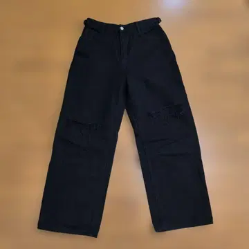 MASONPRINCE 블랙 데미지 가공 데님 팬츠 2 ( M )