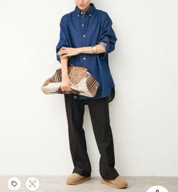 FRAMeWORK 데님 버튼다운 셔츠