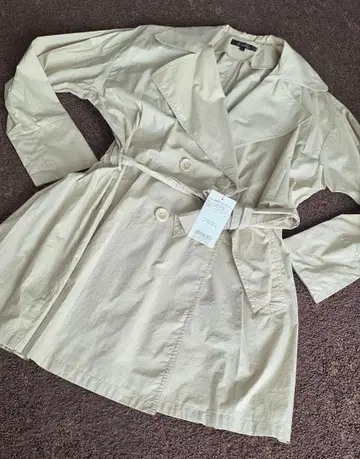 리엔다 베이지 코튼 트렌치코트 S 사이즈 택 포함 새상품