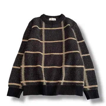 새상품급 TOMORROWLAND tricot 니트 체크 루즈핏 S