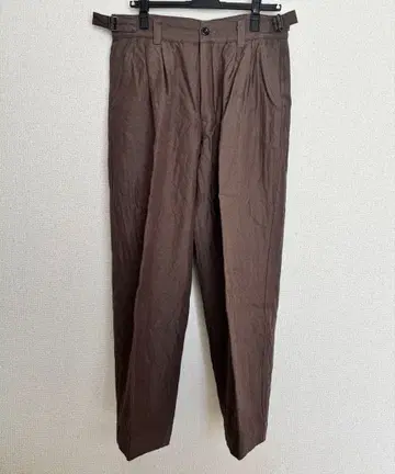 [ MHL. ] 2턱 팬츠 브라운 L 사이즈