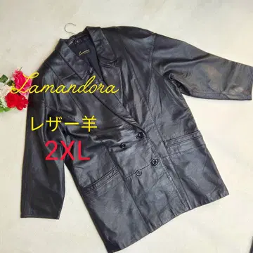 Lamandora 가죽 자켓, 코트 양가죽, 더블