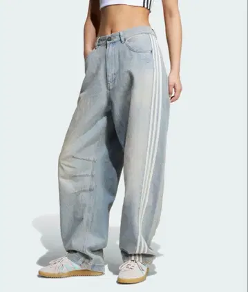 adidas Adilenium 바나나 핏 워시드 데님 팬츠 26