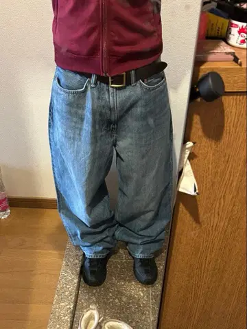 H&M 배기 데님 슈퍼 배기 스타일 w30L30