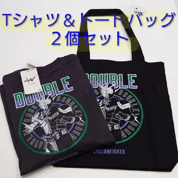 [ 미사용 새상품 ] 가면라이더 더블 DOUBLE T셔츠 & 토트백 세트