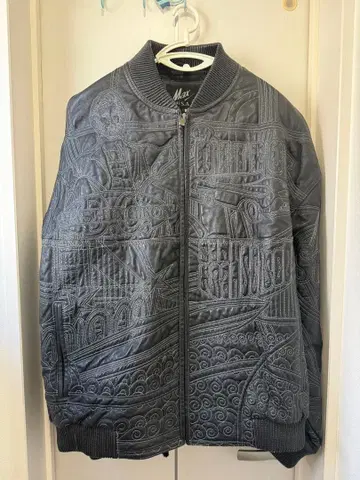 [ 초레어 ] 전체 자수 vintage 가죽 자켓 pelle pelle