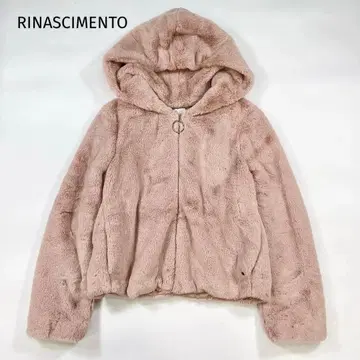 새상품급 리나시멘토 퍼 자켓 핑크 집업 L 보아