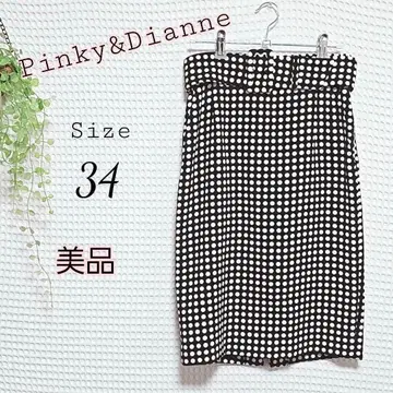 [ 새상품급 ] Pinky&Dianne 도트 무늬 타이트 스커트 34