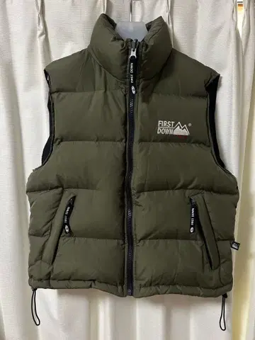 퍼스트 다운 다운 베스트 리버서블 올리브 블랙 XL
