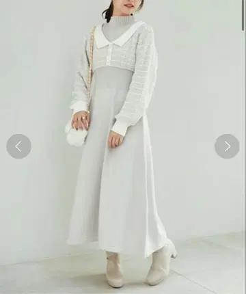 MAJESTIC LEGON 오프숄더 니트 원피스