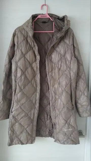 몽벨 브라운 라이트 다운 자켓 L 수납 봉투 포함