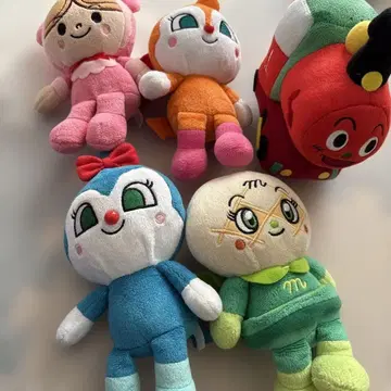 호빵맨 봉제 인형 5체 세트