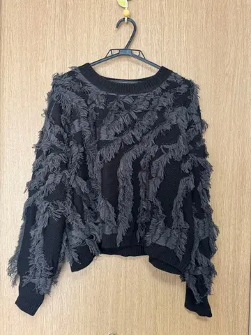 LADY LUCK LUCA 프린지 긴팔 스웨터