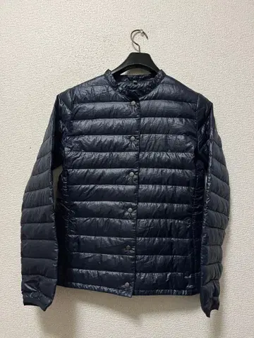 무인양품 나일론 라이트 다운 / M 다크 네이비 다운 90% 스냅 버튼