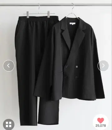 Rocky Monroe 테일러드 자켓 와이드 팬츠 셋업 M 사이즈