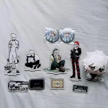 블루 록 나기 세이시로 아크릴 스탠드 봉제 인형 원화전 캔뱃지