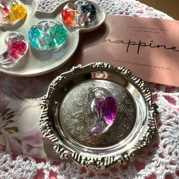 구옥 오르가나이트 보라색 하트