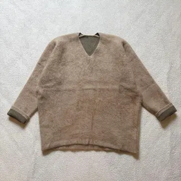 새상품급 ELENDEEK 라쿤 니트 베이지 x 카키