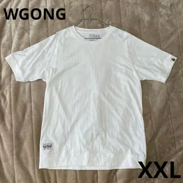 WGONG 더블 고잉 남성용 화이트 T셔츠 XXL 반팔