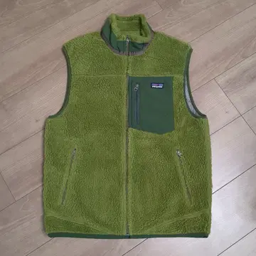 patagonia 남성용 M 레트로x 플리스 베스트 올리브 그린