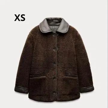 ZARA 리버서블 인조 가죽 더블 페이스 코트 XS