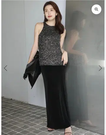 아세테이트 컷 내로우 스커트