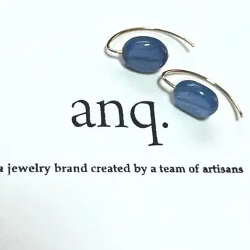 [ anq. ] K10 원석 귀걸이(카이어나이트)