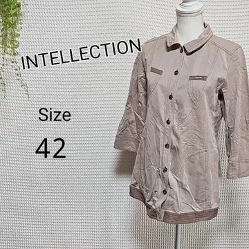 INTELLECTION 버튼 포함 7부 소매 셔츠 사이즈 42