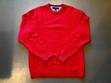 타미힐피거 긴팔 니트 빨간색 레드 코튼 100% L C4360