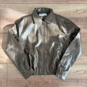 BEAULARES 브라운 가죽 자켓 M