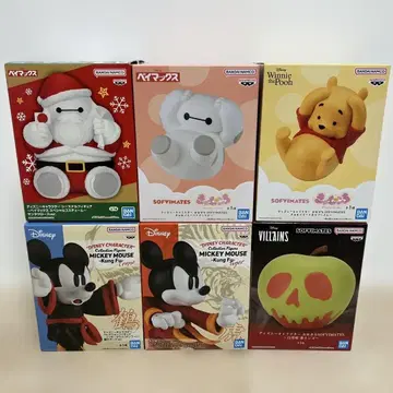디즈니 캐릭터 피규어 6개 세트 미개봉 새상품 묶음 판매 BANDAI