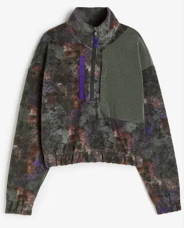 완판템 h&m 플리스 자켓 카모플라쥬 패턴 카모플라쥬