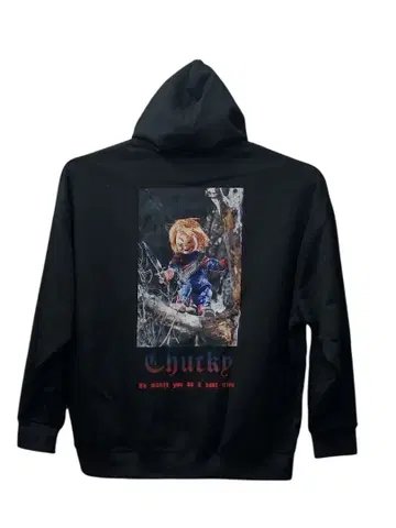 4L Chucky 차일드 플레이 그래픽 후드티 블랙