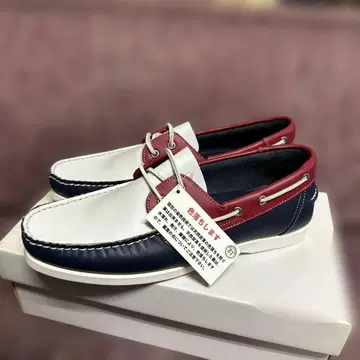 stefanorossi sport 데크 슈즈 화이트/빨간색/네이비