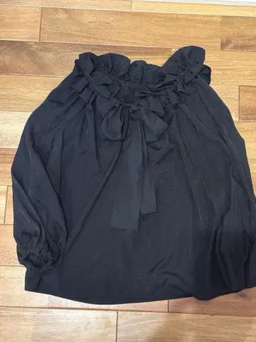 셀포드 블라우스 리본 블랙