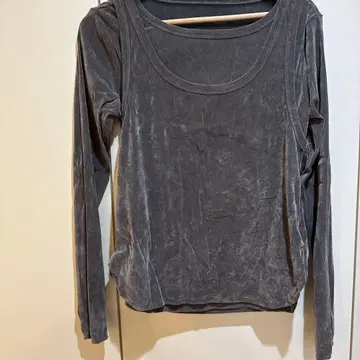 simplicite 그레이 긴팔 티셔츠 탱크탑 세트